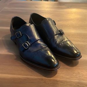 Johnston and Murphy Made in Italy Double Monk Navy size 10